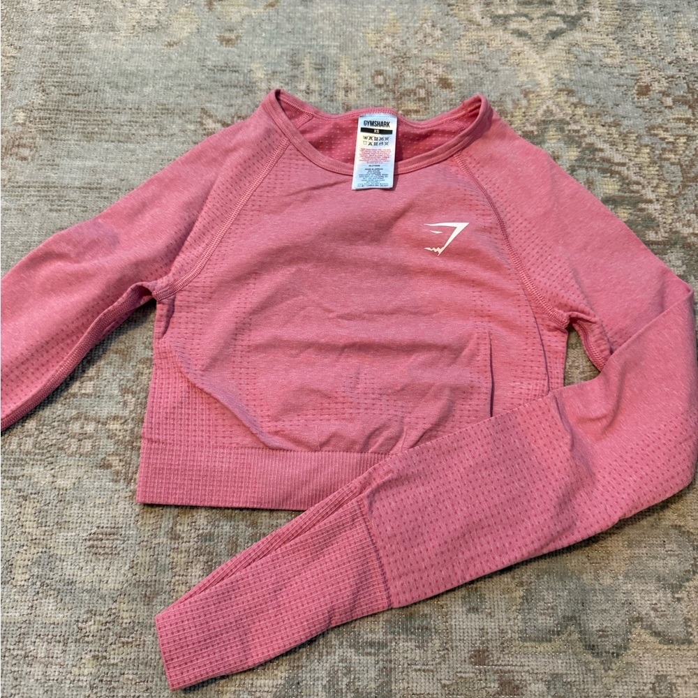 Pink gymshark long sleep top